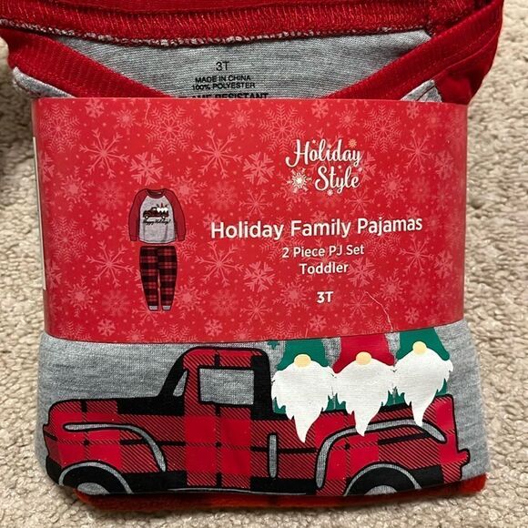 HOLIDAY FAMILY NWT PAJAMAS TODDLER SIZE 3T BUFFALO PLAID 2 PIECE SET - Picture 2 of 4